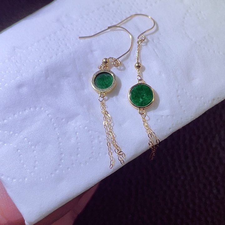 颈饰18K金镶嵌翡翠翡翠