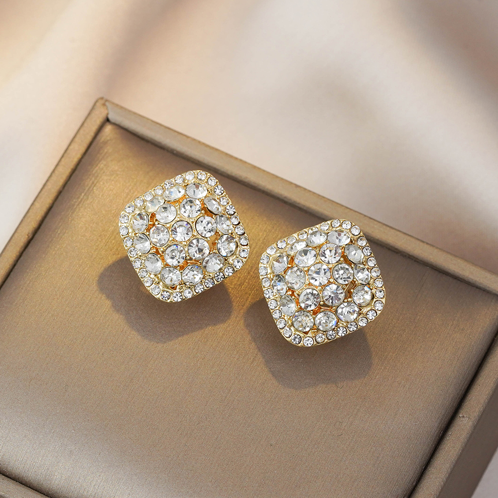 铜合金耳饰 精耳钉简约气质百搭时尚冷淡风蹦迪耳环女N1261A1