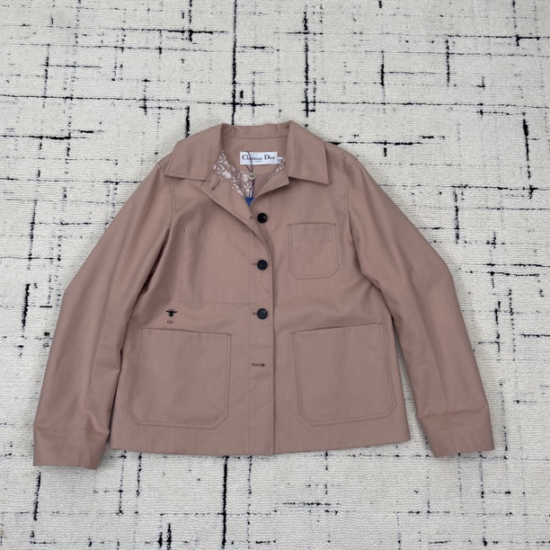99新 DIOR/迪奥 藕粉色老花拼色外套 36码 1346