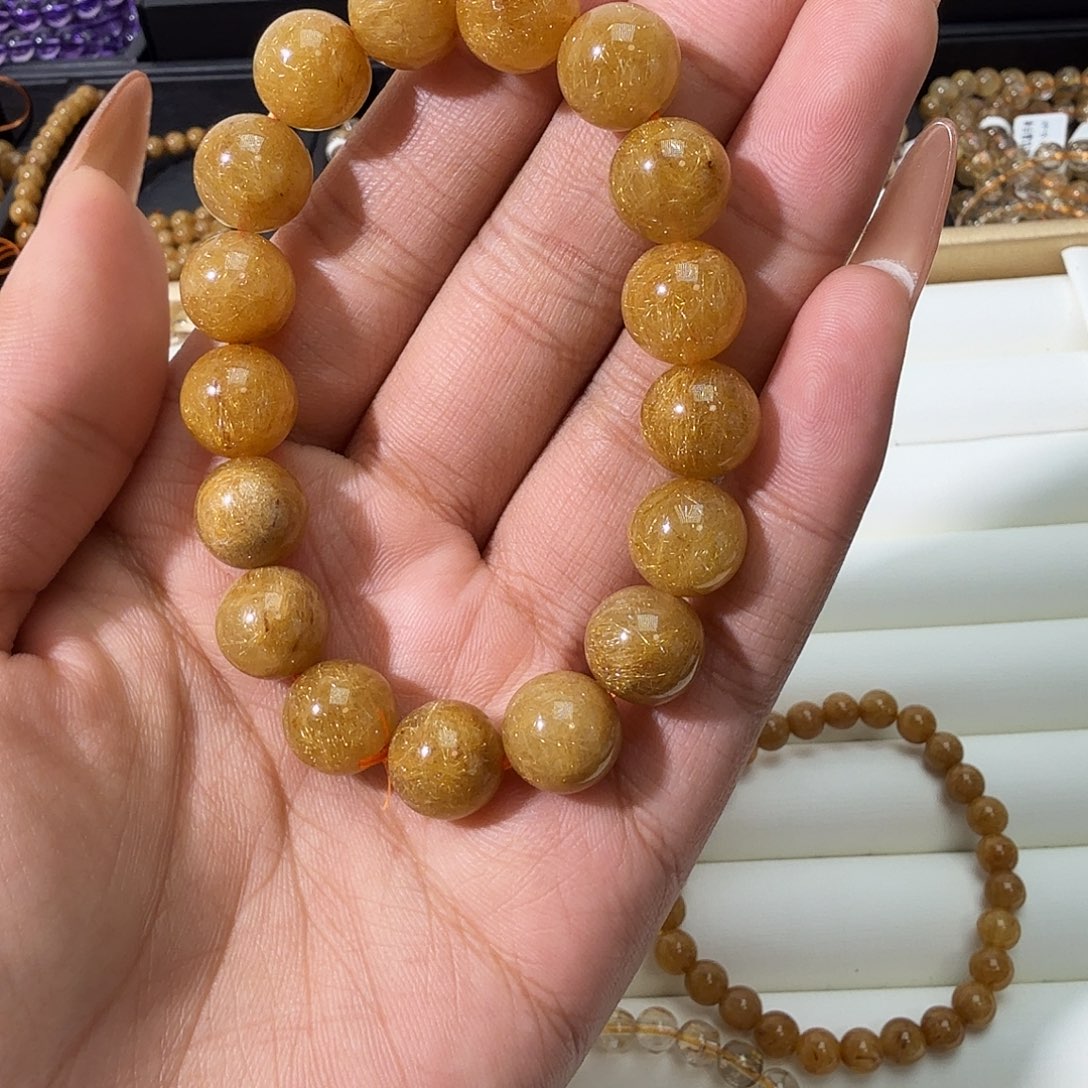 M***芯未镶嵌发晶手链天然金发晶