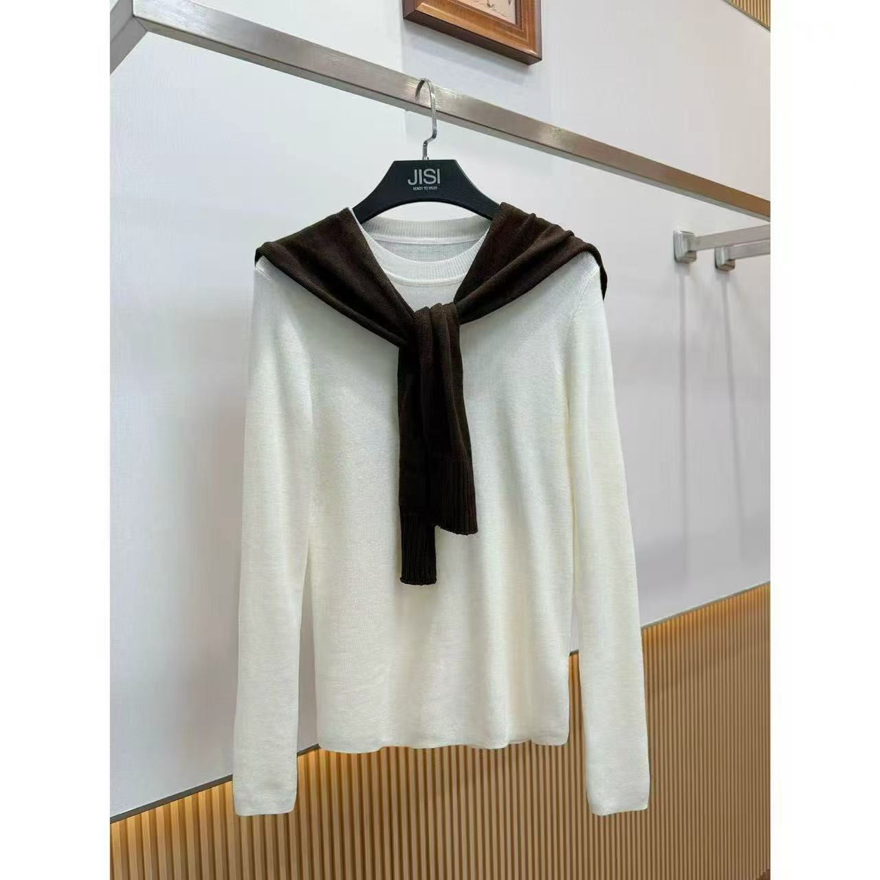JISI  披肩式针织长袖上衣-MZ25618J