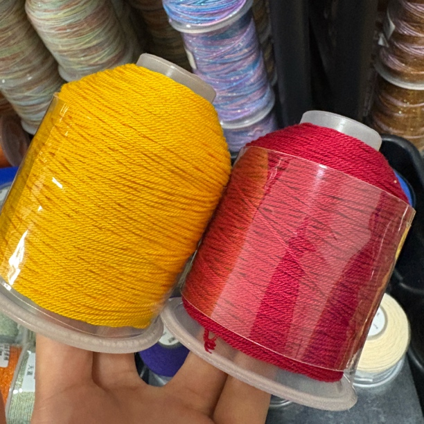 18股大卷手戳棉线diy编绳材料包