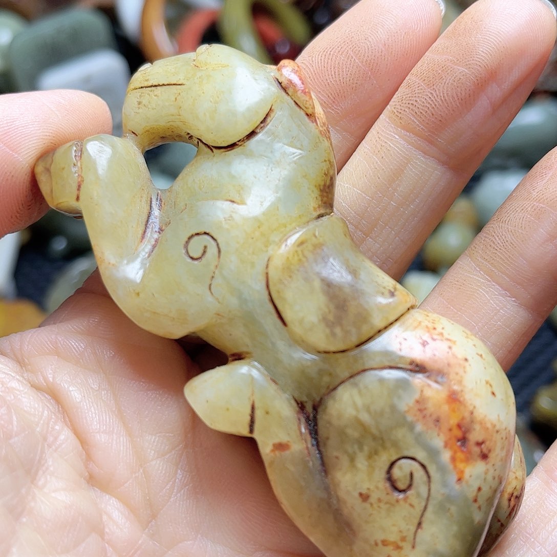 白玉菩提吊坠摆件