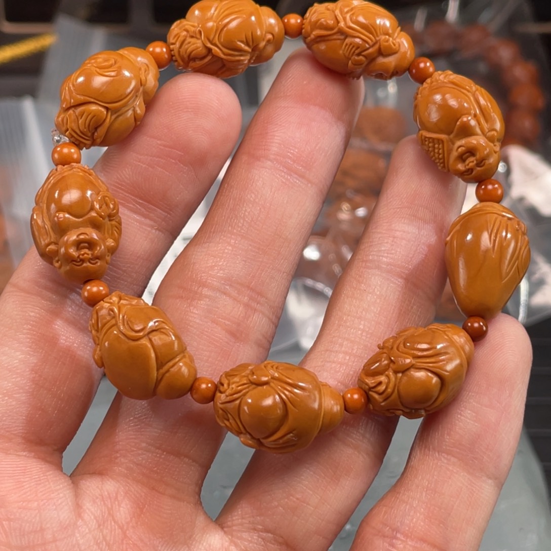 橄榄核手串/手链小籽弥勒1.2B6539福利