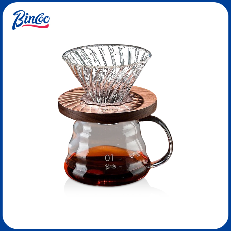 Bincoo美式手冲咖啡壶套装玻璃分享壶V60滤杯家用手磨冲煮器具