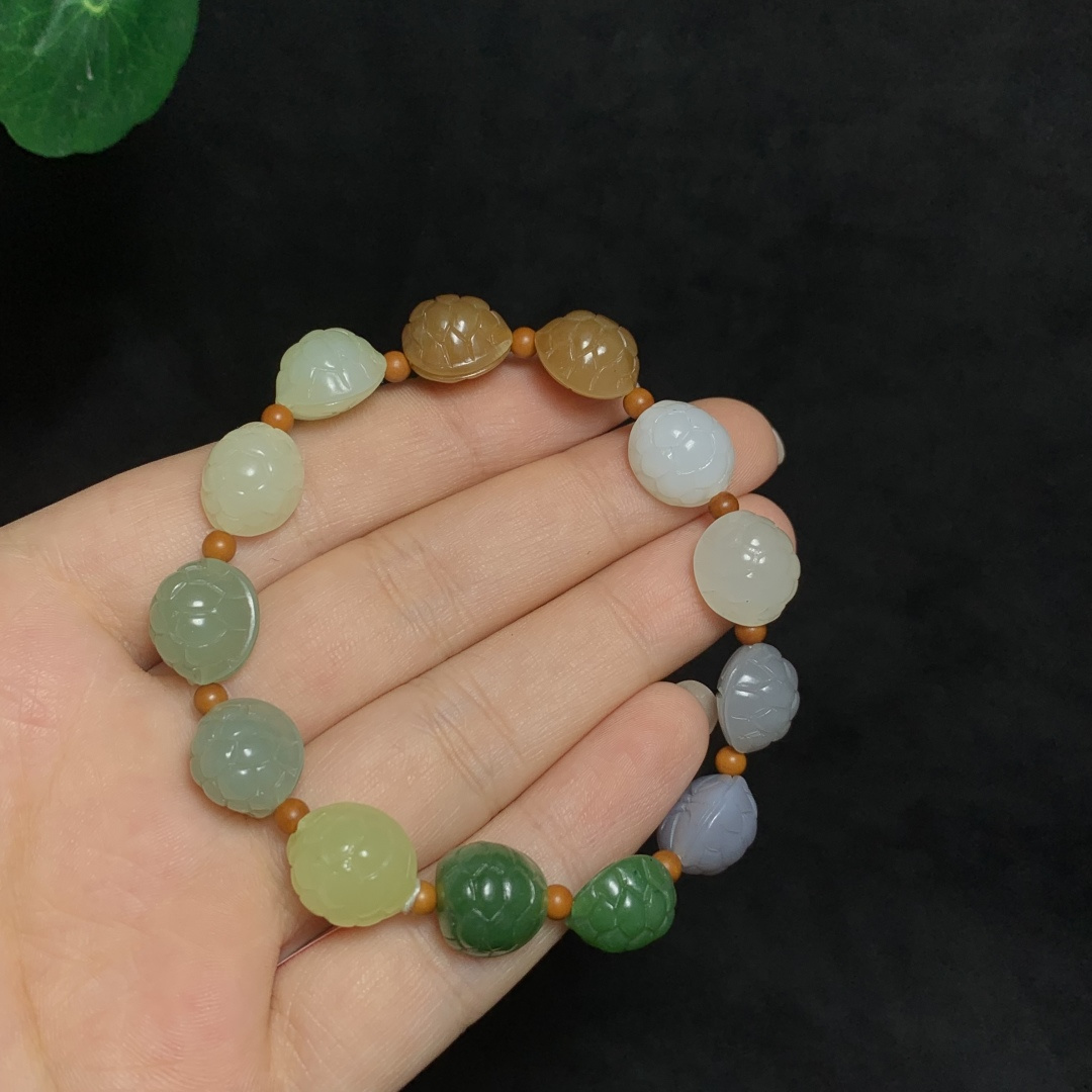 和田玉 多宝 龙龟 手串 