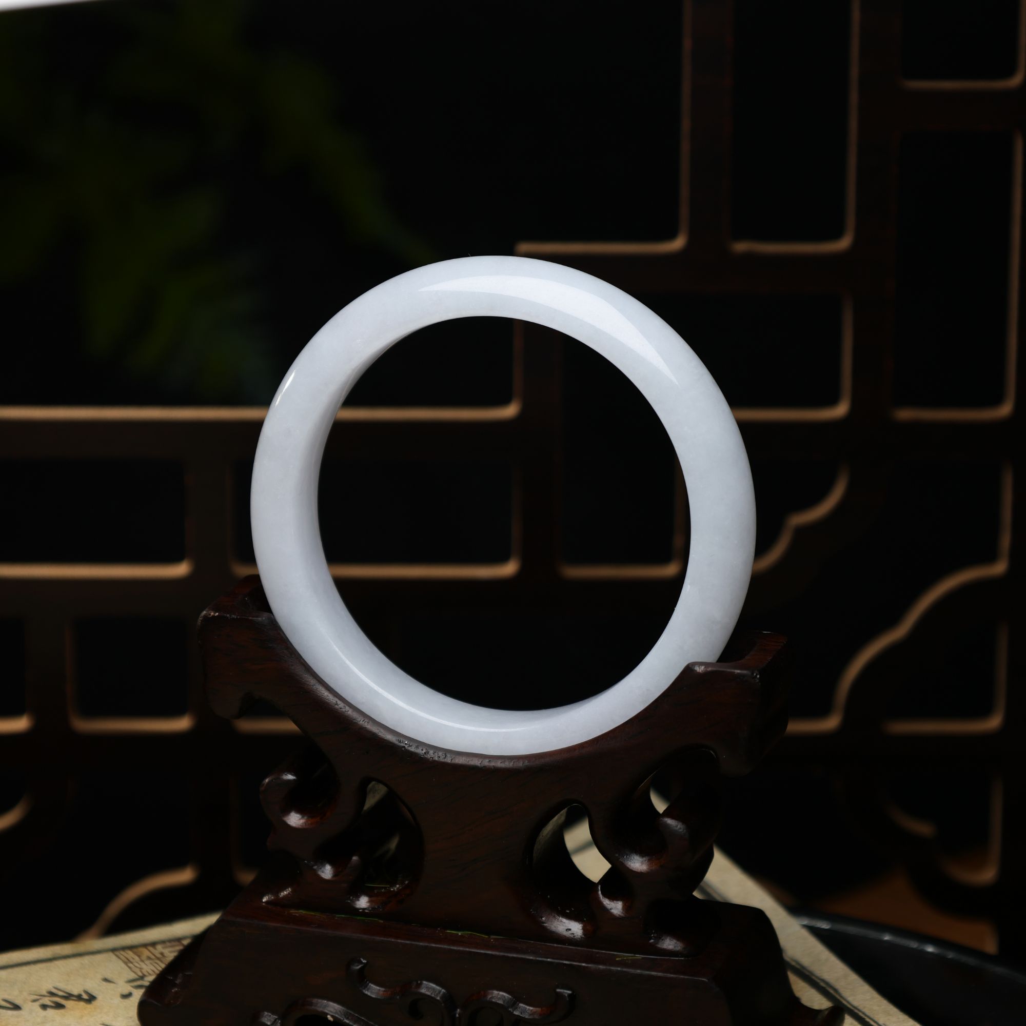 Colourful Yunnan/七彩云南细糯种白月光天然A货翡翠镯56圈