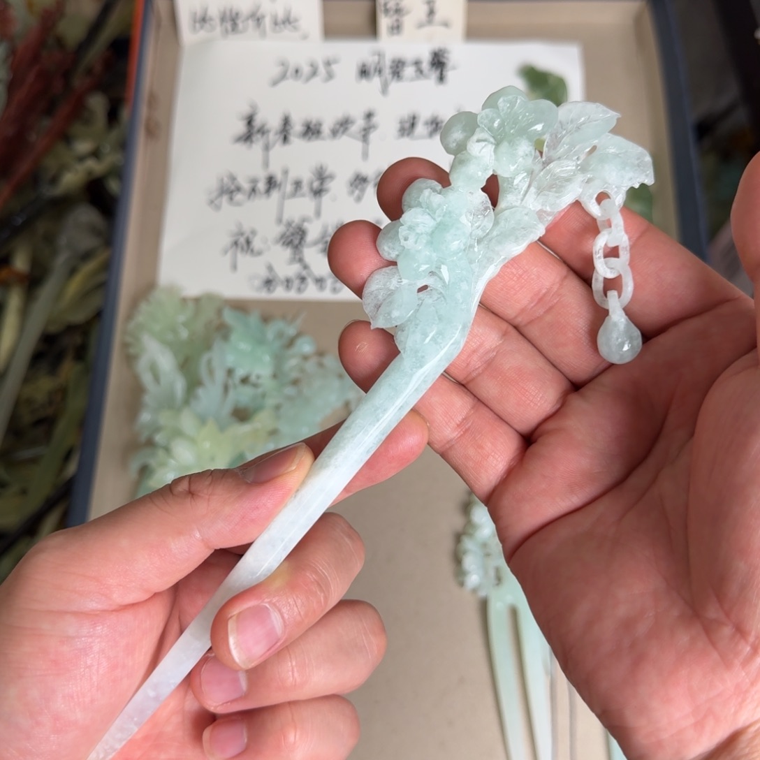 岫玉发饰未镶嵌明君玉簪贼拉好看