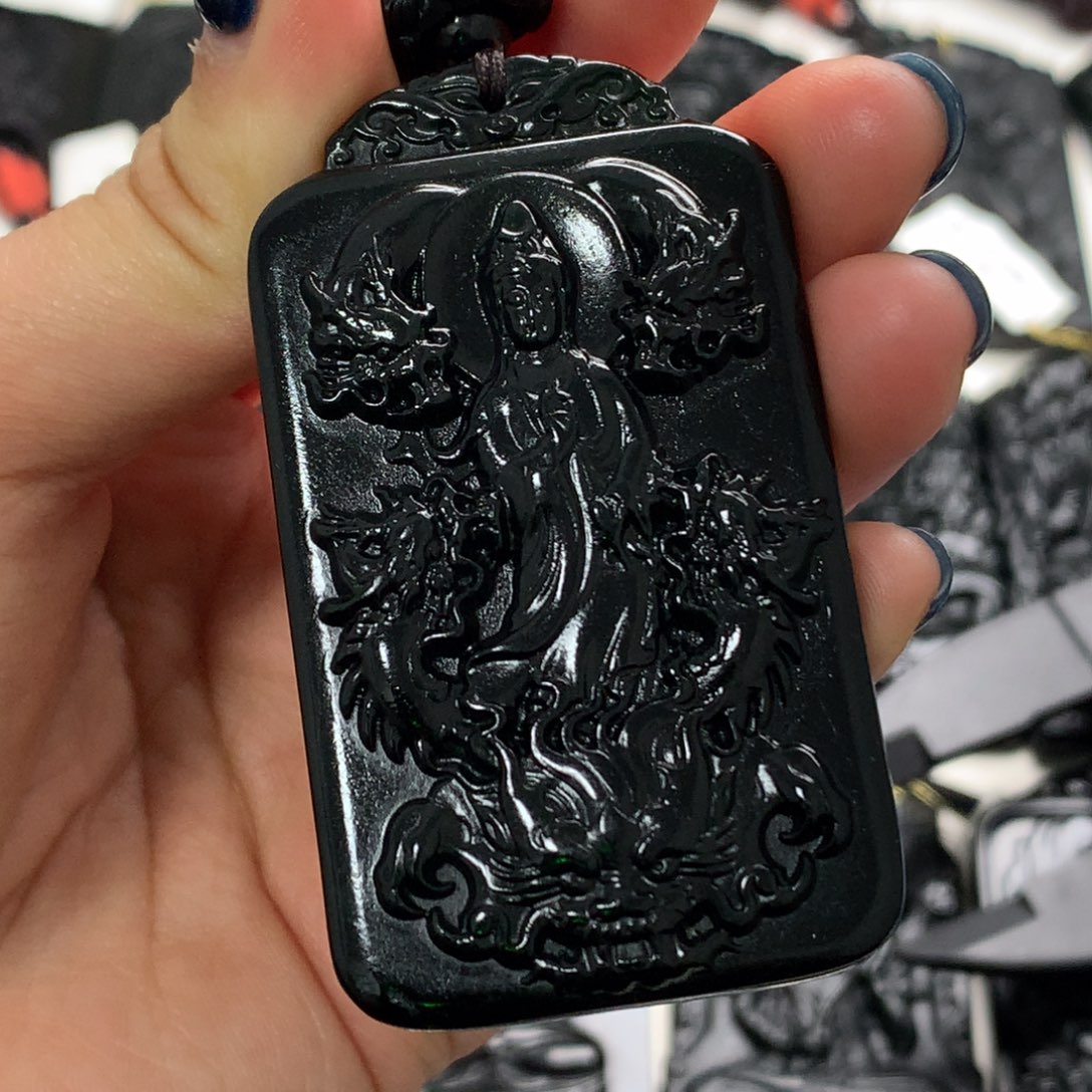 天然a货钢琴黑挂件