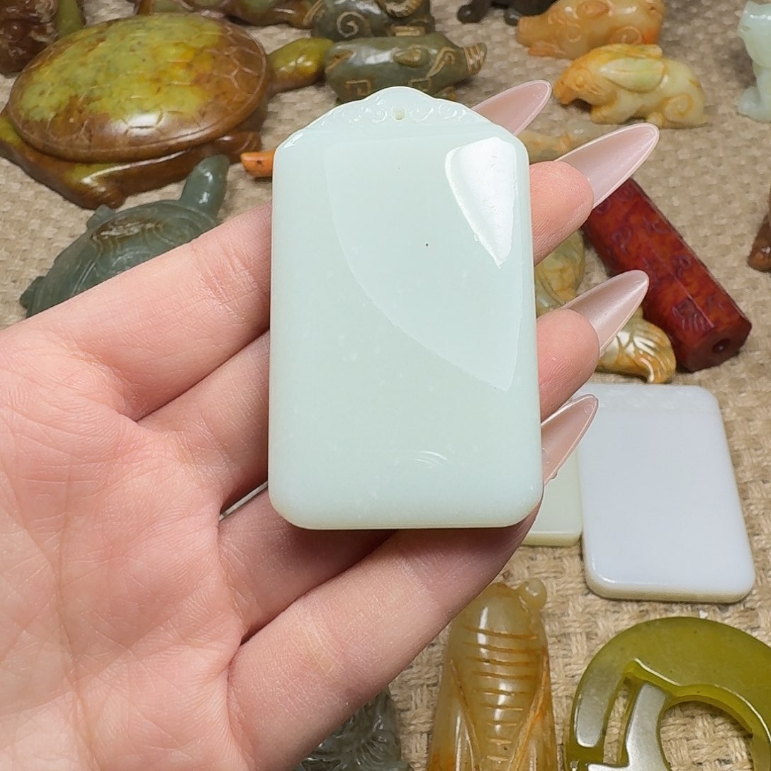 白玉菩提吊坠挂件