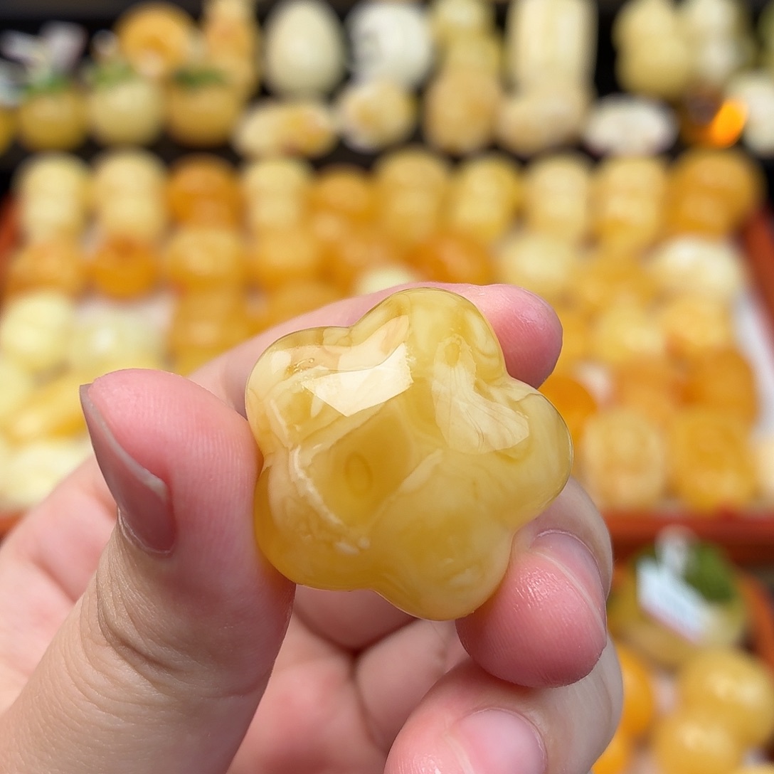 蜜蜡未镶嵌毛衣链蜜蜡