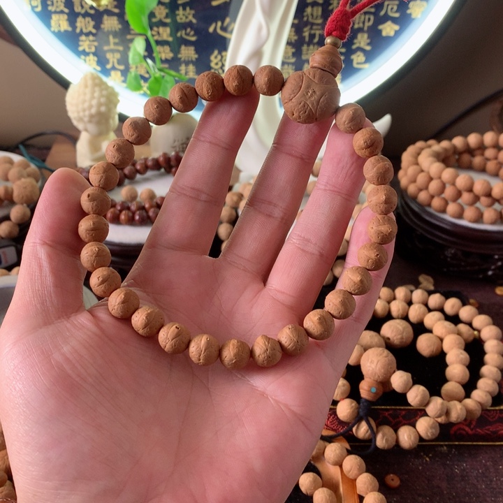 凤眼菩提手串10手持红皮