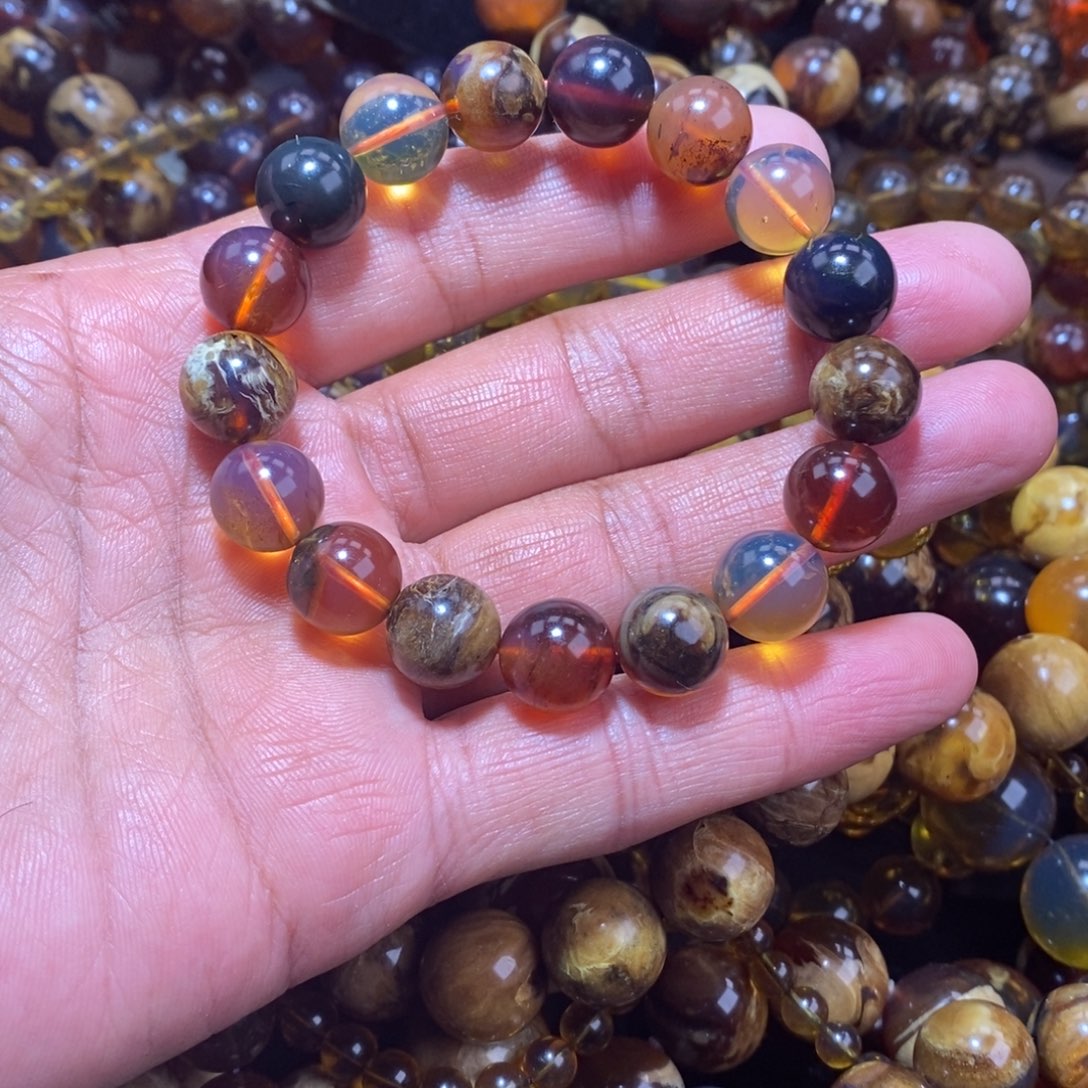 琥珀手链未镶嵌笑***叔