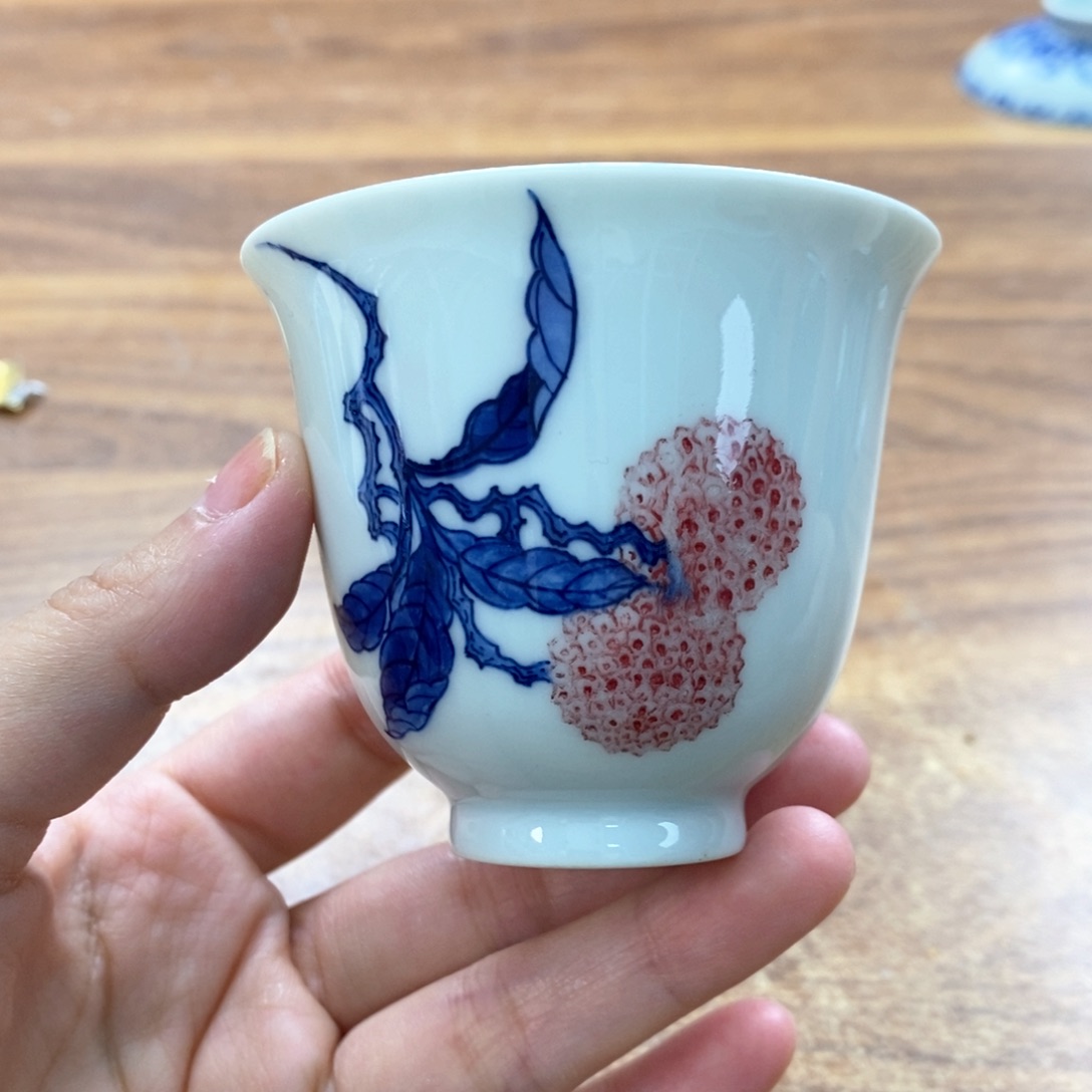 手工手绘柴窑单杯