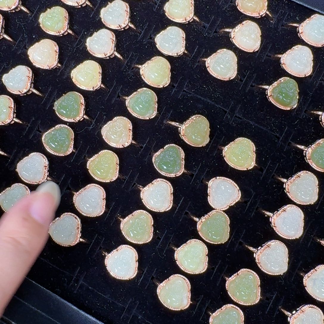 和田玉戒指未镶嵌多样性发货 拍一发一