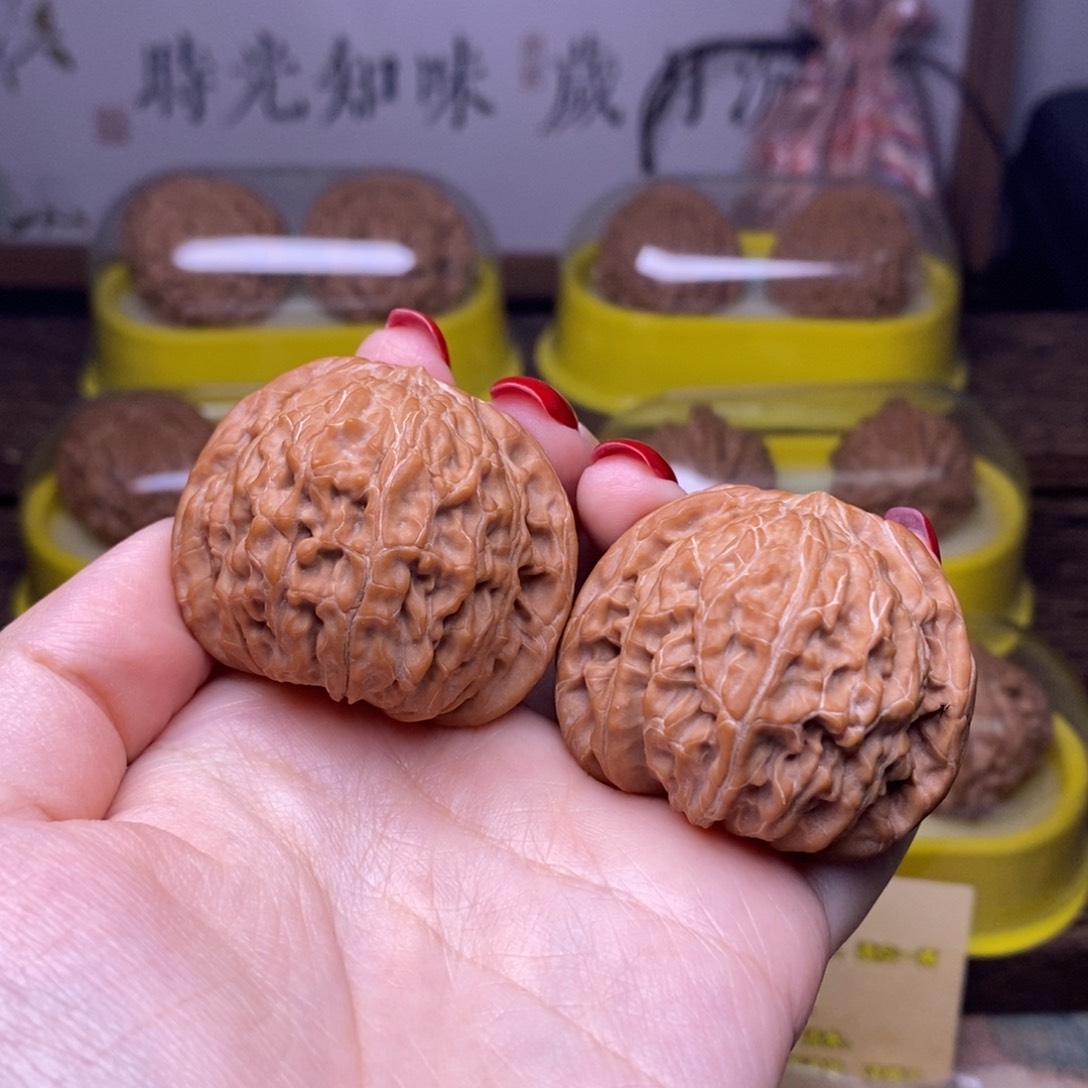文玩核桃把件全品41.5山地磨盘满肉满纹无药