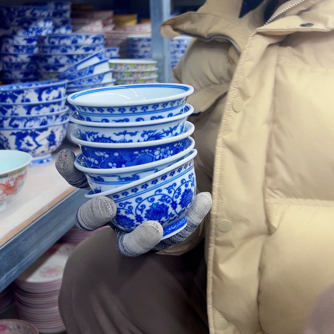 瓷片5只杯子混色，，，，，，，