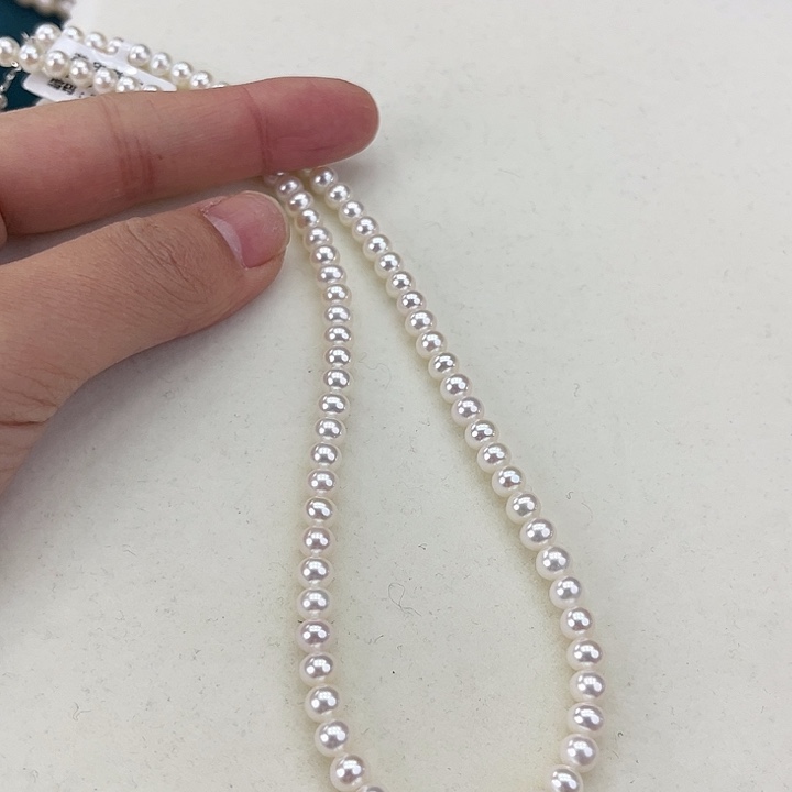 淡水珍珠颈饰银S925镶嵌卡5极光高品