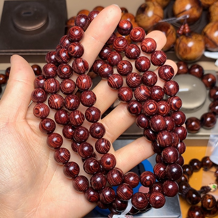 花梨木类手串/手链老挝花梨风化料土埋料1.0