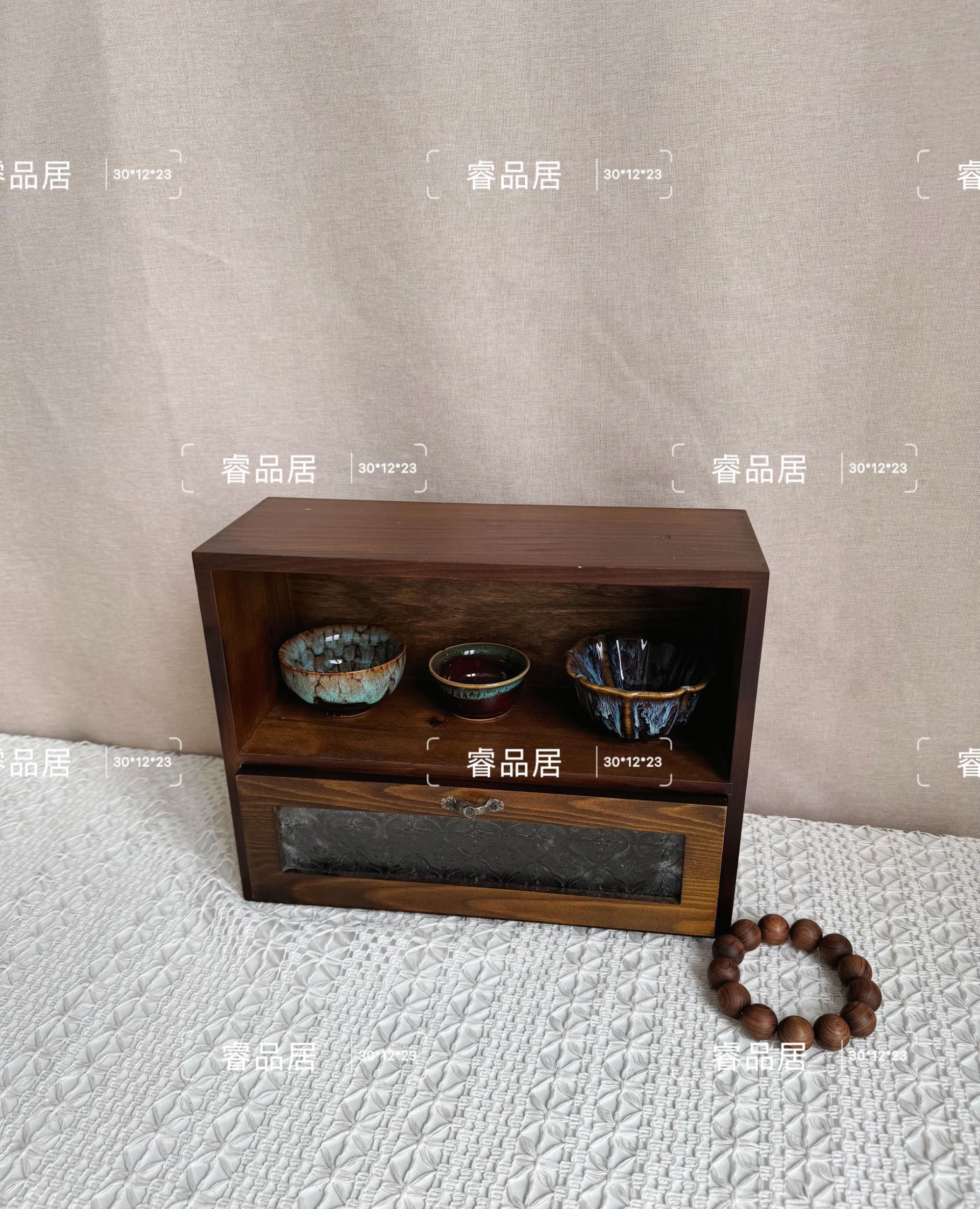 30*12*23 桌面茶具收纳展示箱 404