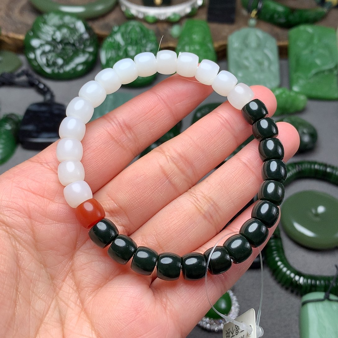 和田玉手串未镶嵌