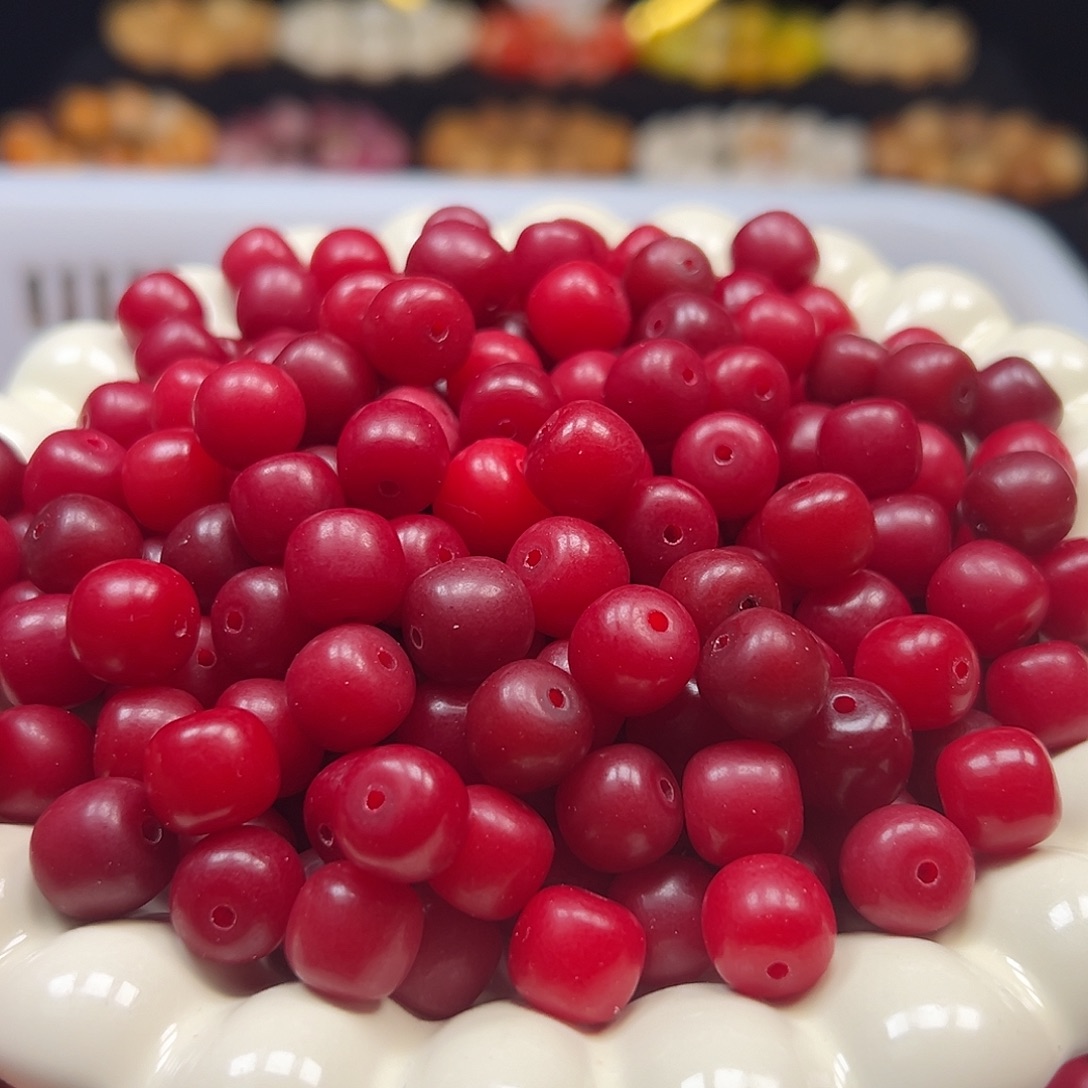 手串菩提根/象牙果微瑕卡11/12红色桶150颗