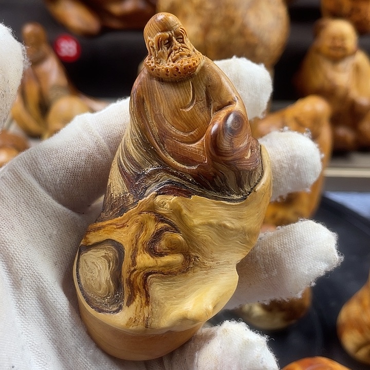 柏木（崖柏）达摩手把件