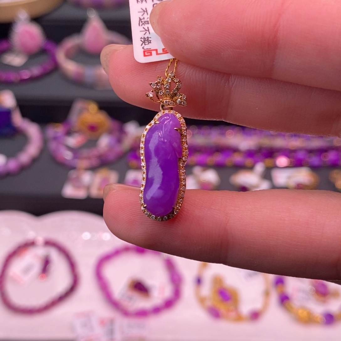 苏纪石（舒俱来）18K金镶嵌吊坠(不含链)