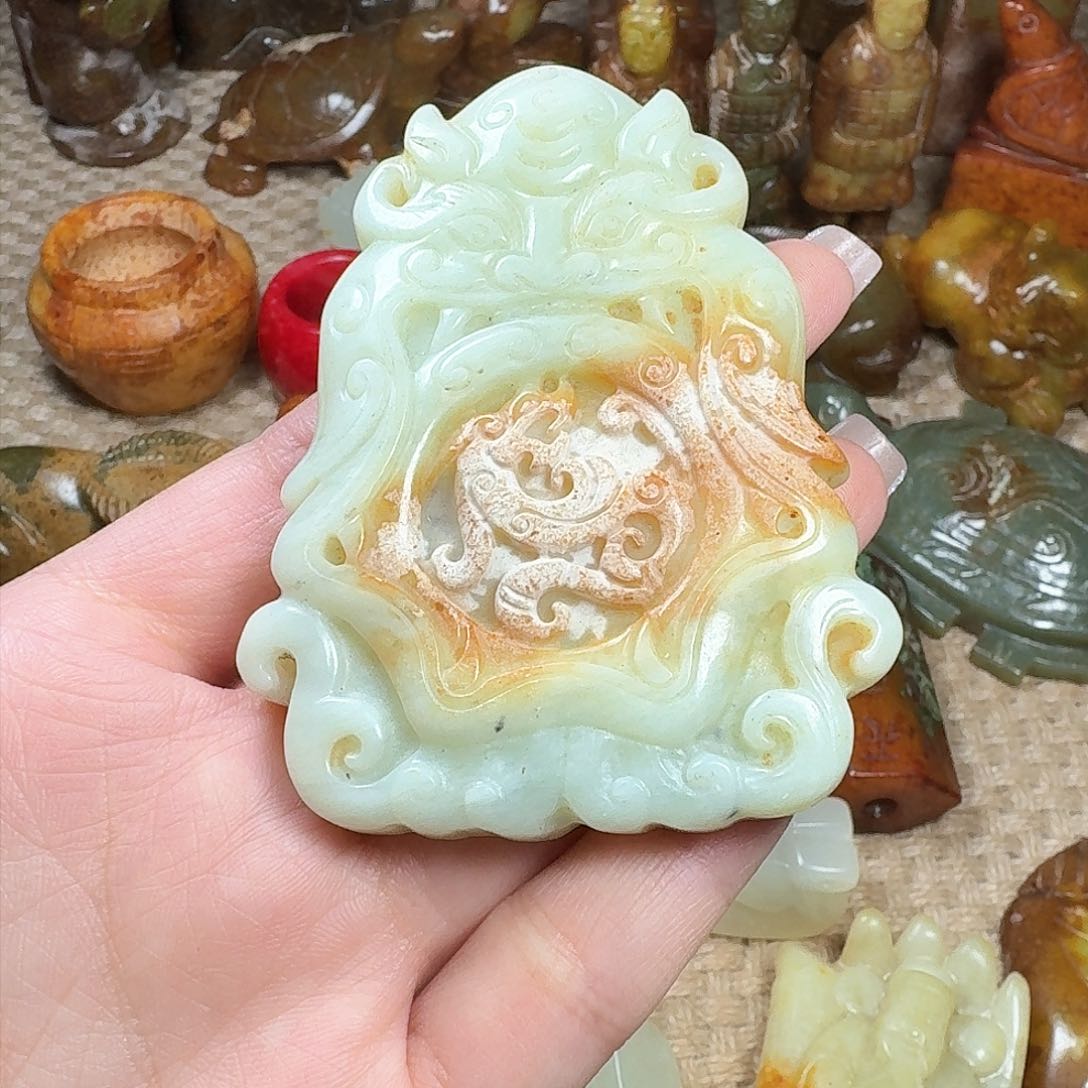 白玉菩提吊坠挂件