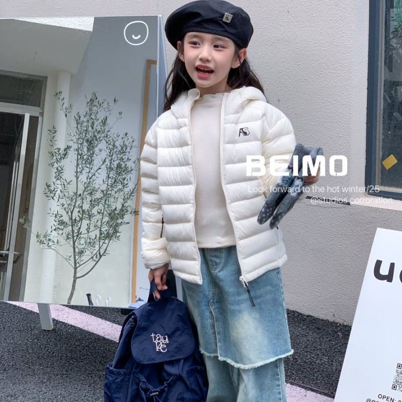 IVIO&CO轻暖系亲子鹅绒服2025新款秋冬男女童短款连帽羽绒服外套