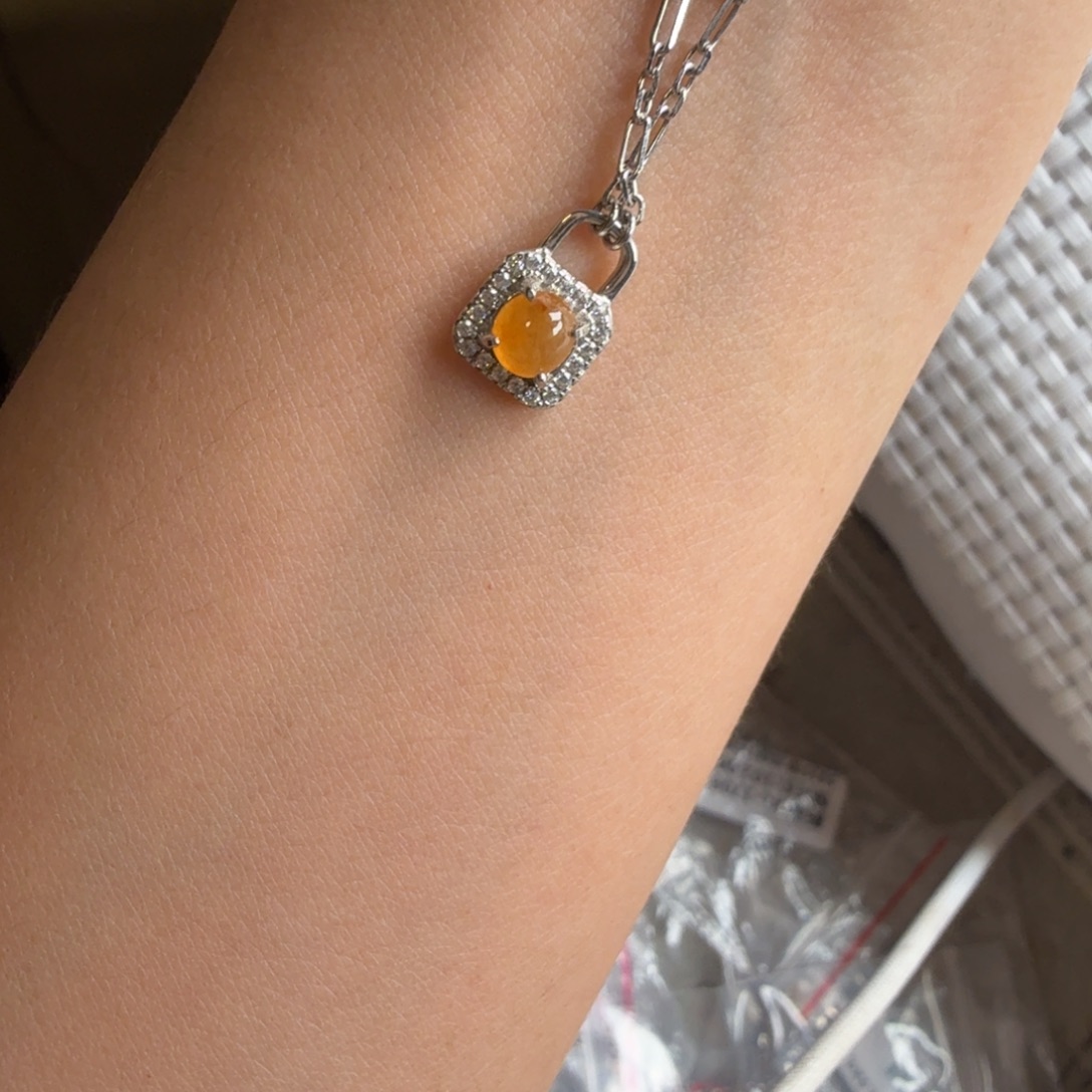 银S925镶嵌戒指翡翠项链