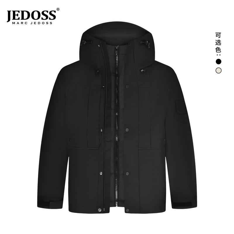 JEDOSS/爵迪斯2025秋冬新款时尚男士户外机能风保暖锁温羽绒服507