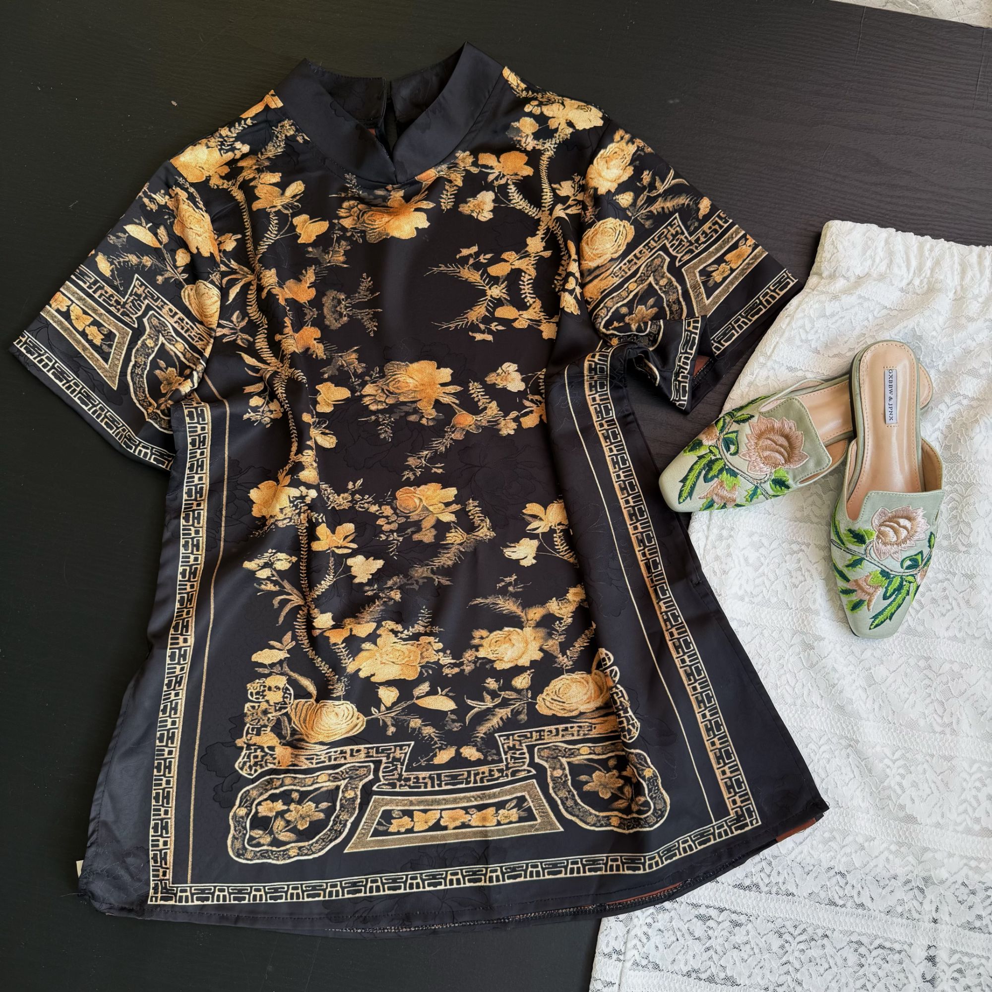 薄款复古气质中长款上衣长款时尚新中式中国风民族风网红日常女士