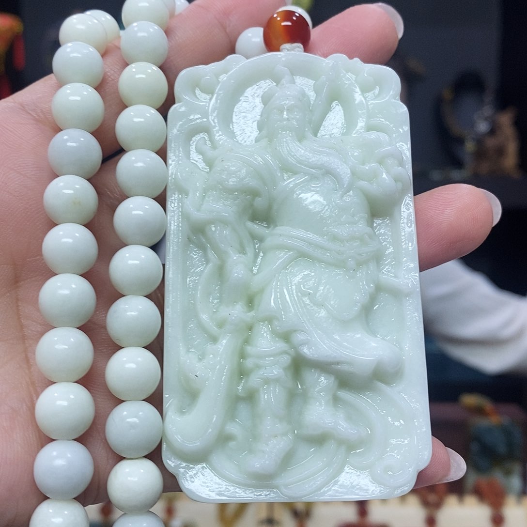 未镶嵌岫玉挂件挂件吊坠项链