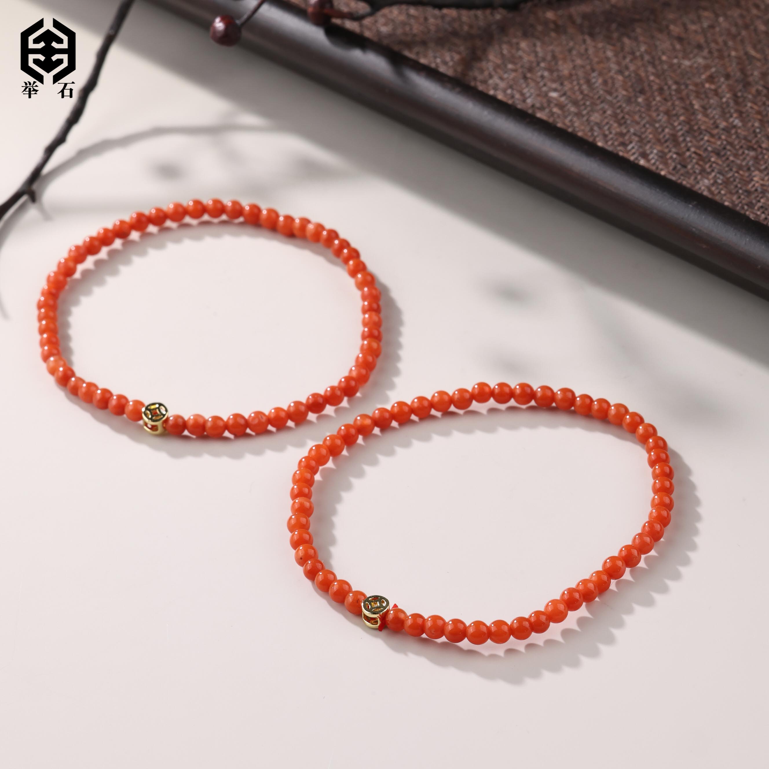 【举石珠宝】T1231-2008-890南红玛瑙手串(一件/多样性发/约3mm）K