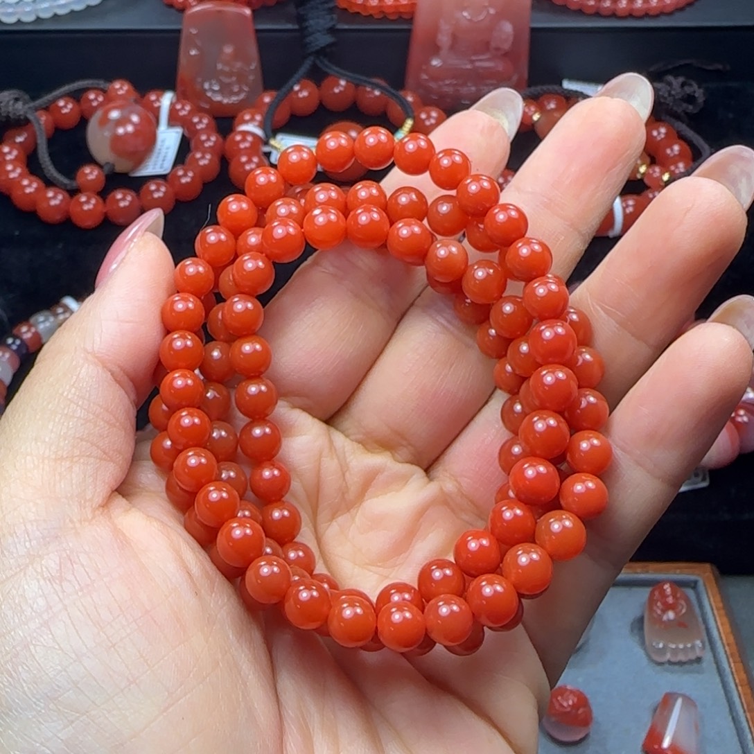 手串未镶嵌南红玛瑙