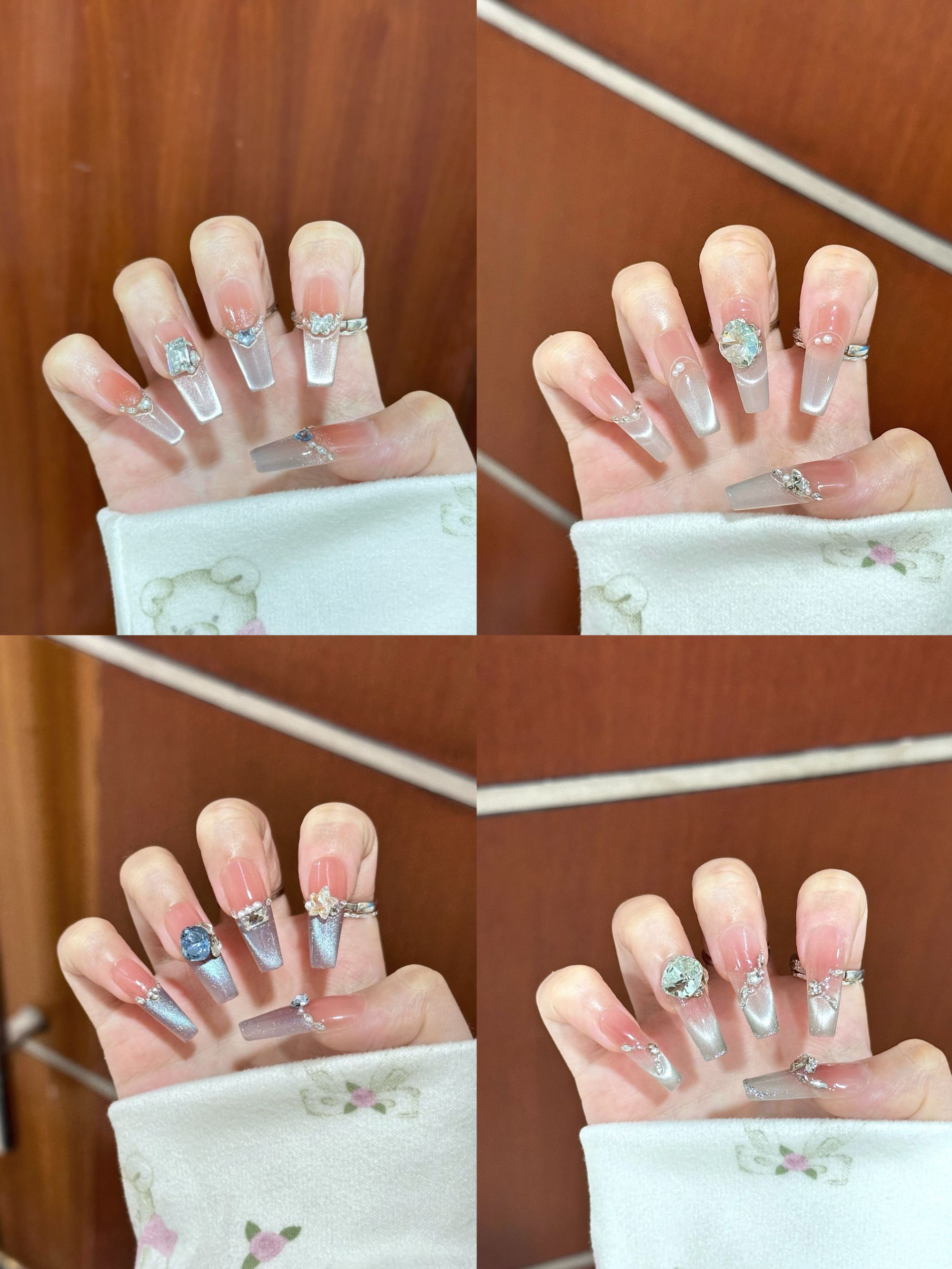 【001-149】手工穿戴甲穿戴式裸色气质防水纯欲持久冰透冰透温柔