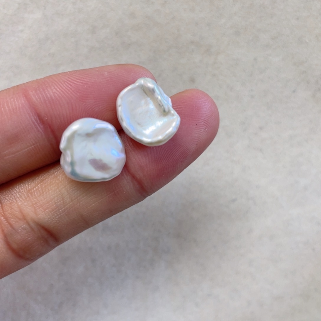 淡水珍珠耳饰银S925镶嵌