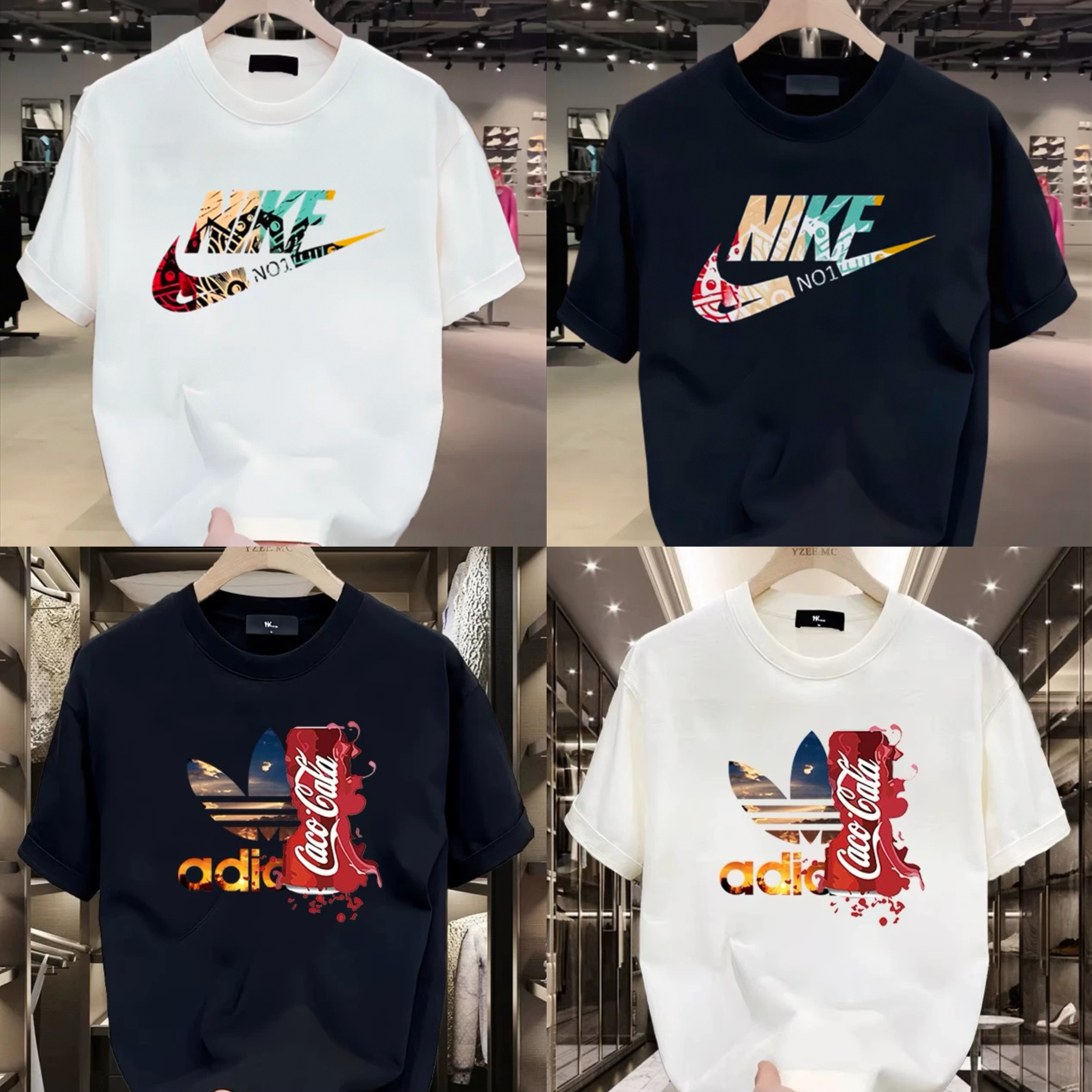 （短袖G01-500）2025夏季新款儿童亲子装纯棉T恤时尚中大童短袖上衣