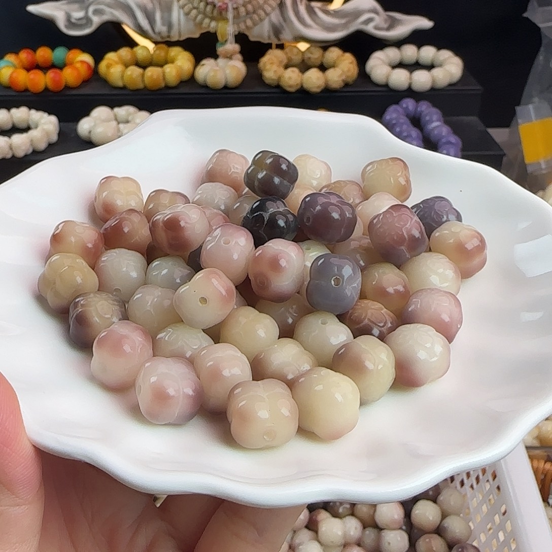 菩提根/象牙果手串卡12.5多肉葡萄柿子20颗