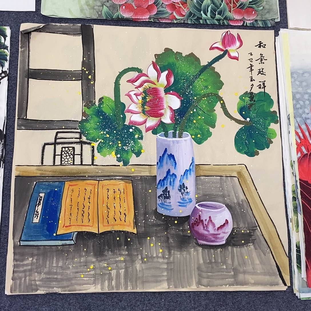 国画尺寸68✖️68斗方手绘画