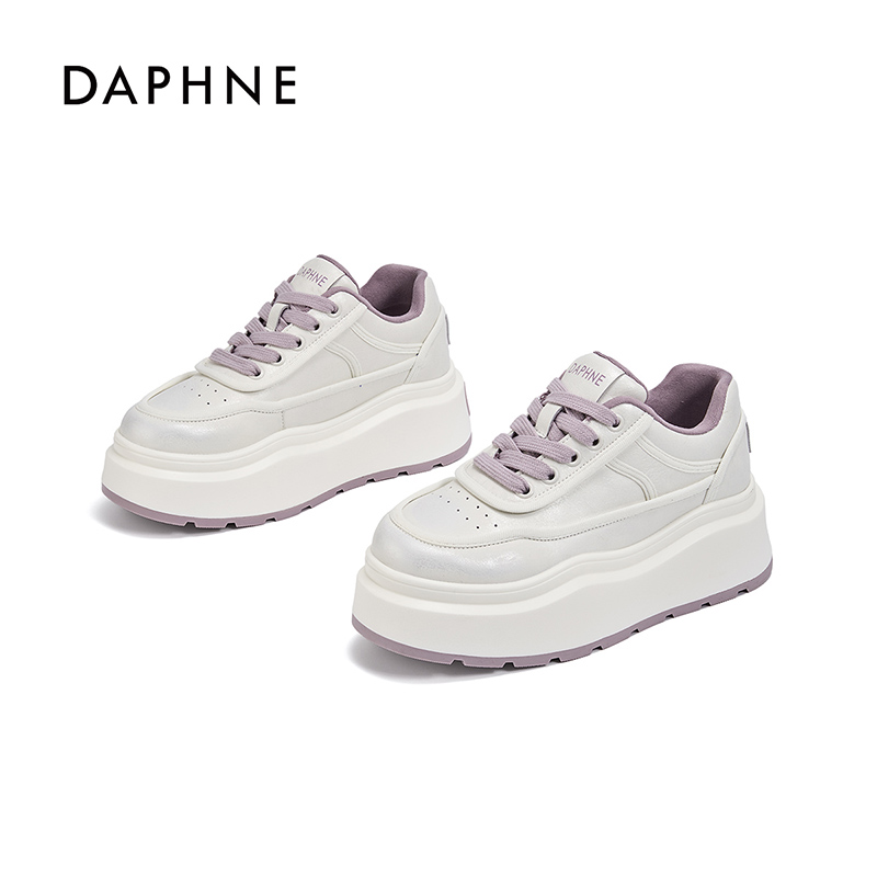 达芙妮厚底小白鞋女款2025秋季新款百搭简约板鞋休闲潮流学院风
