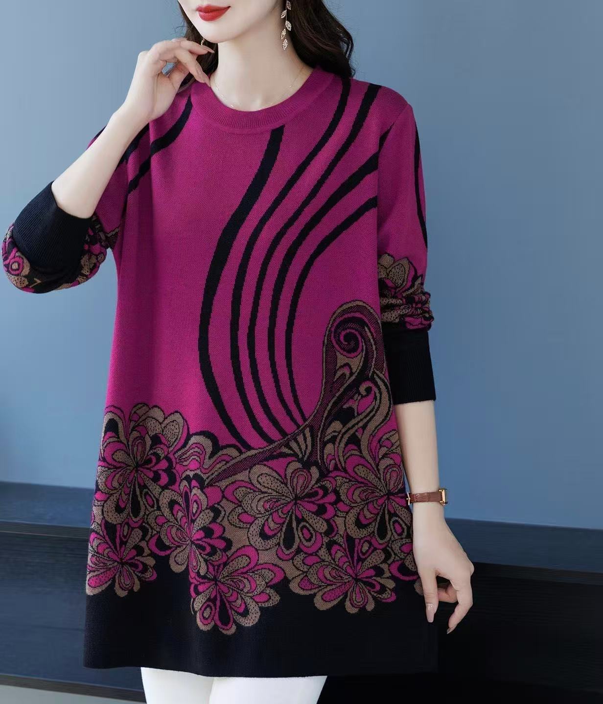 【204】2025新款时尚洋气针织连衣裙秋冬气质显瘦女装连衣裙