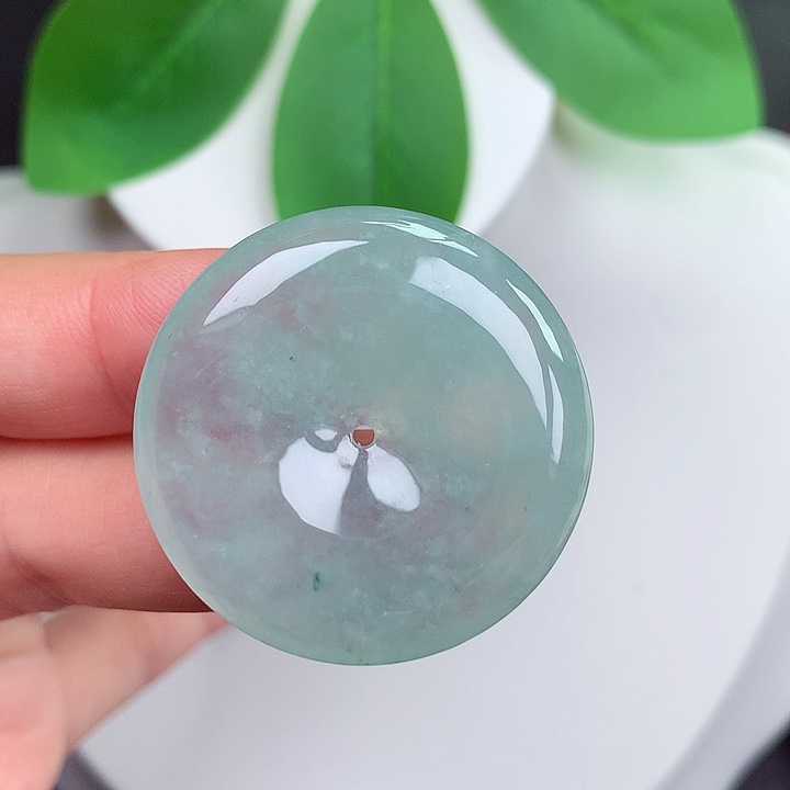 颈饰未镶嵌翡翠平安扣 32.4x6.3mm