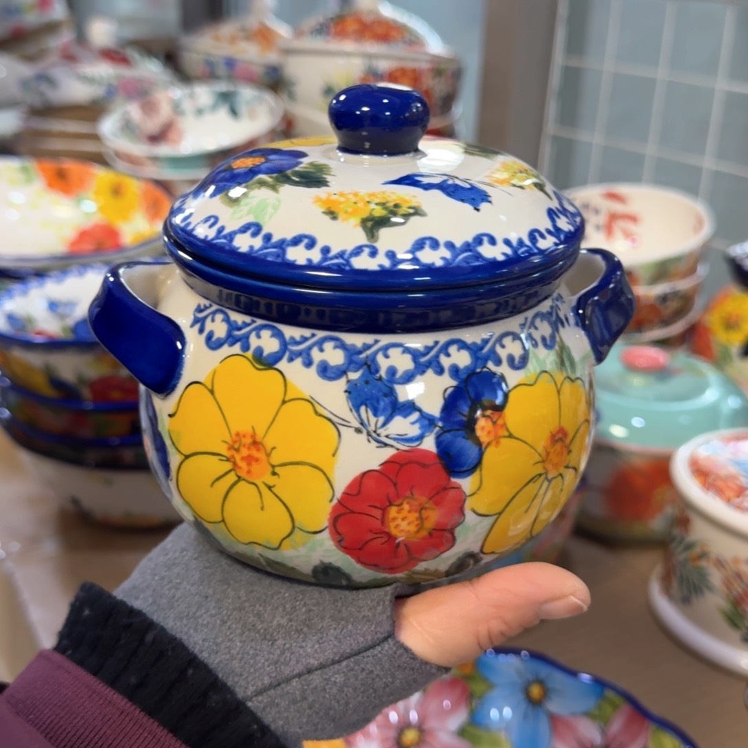 陶瓷嫣红炖盅1️⃣只看图