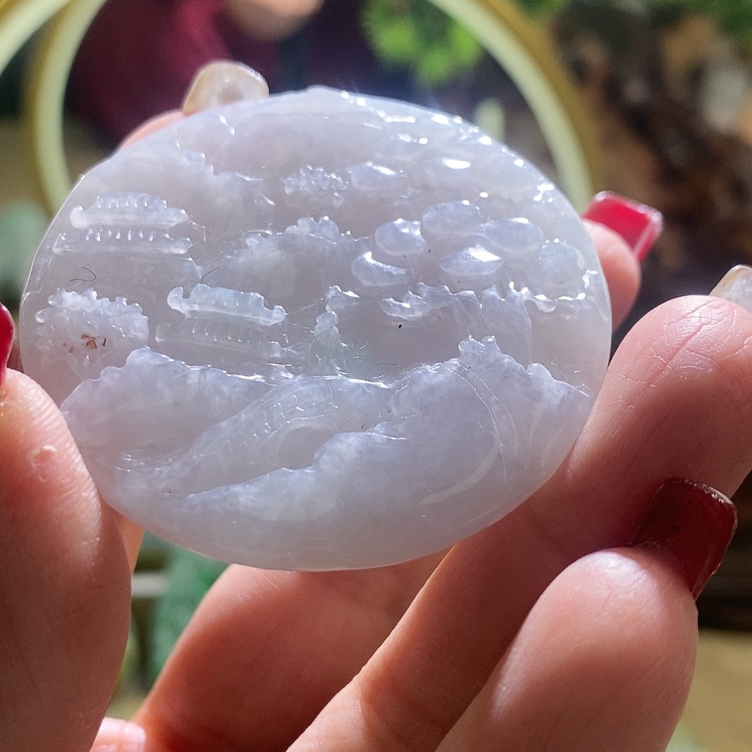 【闪购商品】翡翠颈饰未镶嵌山水