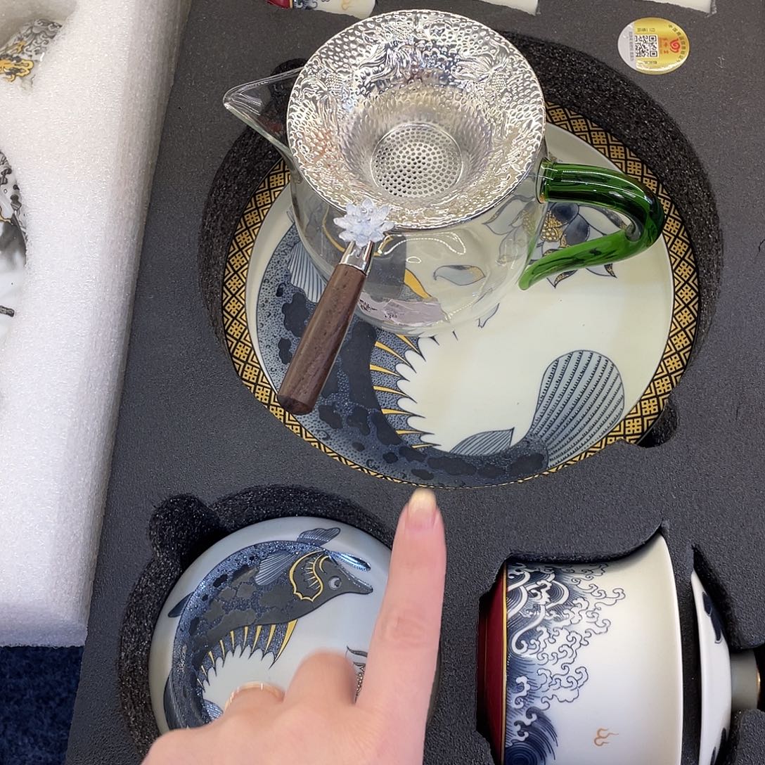 陶景德陶瓷盖碗茶具