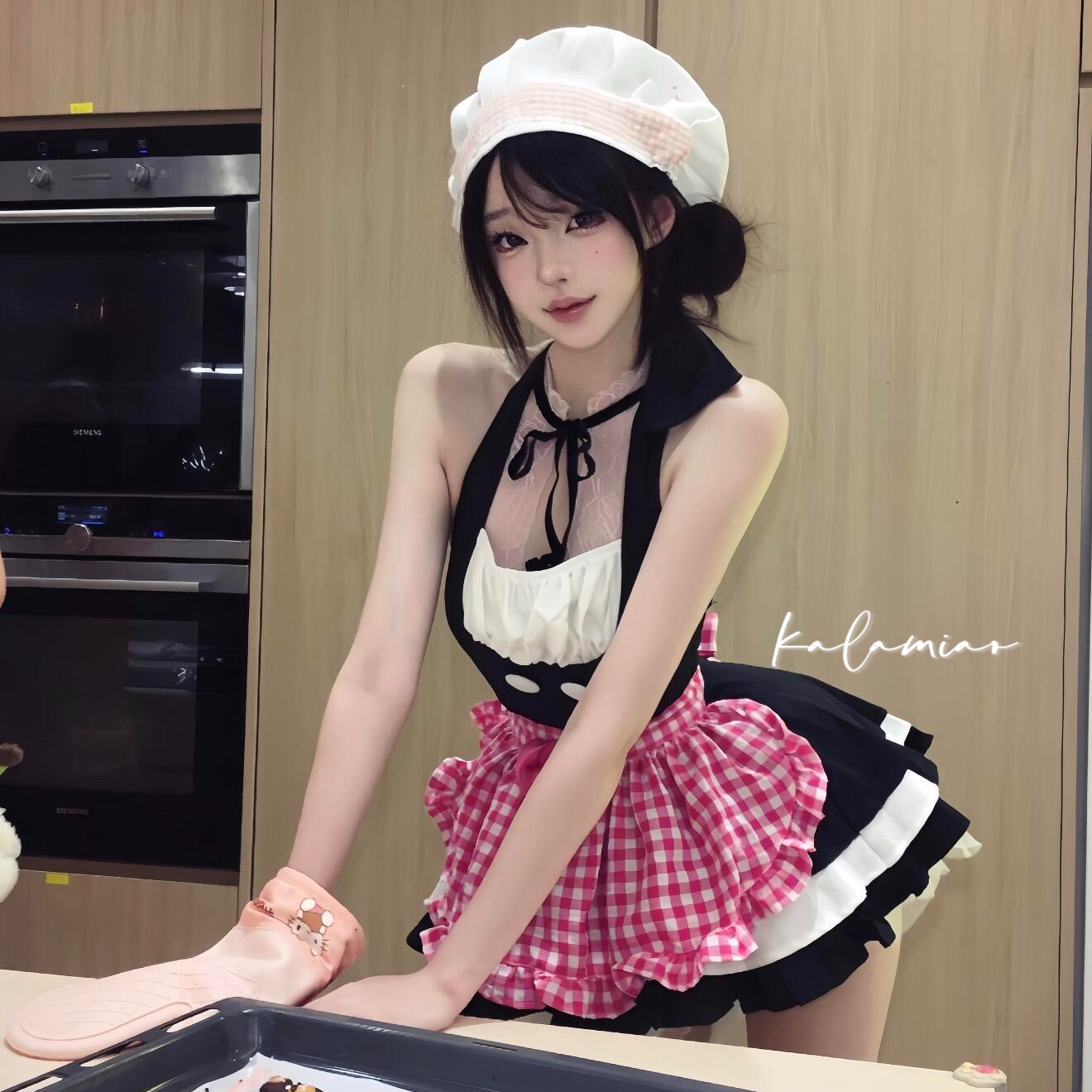 kitty中古女仆-原创kt可爱女仆套装cos