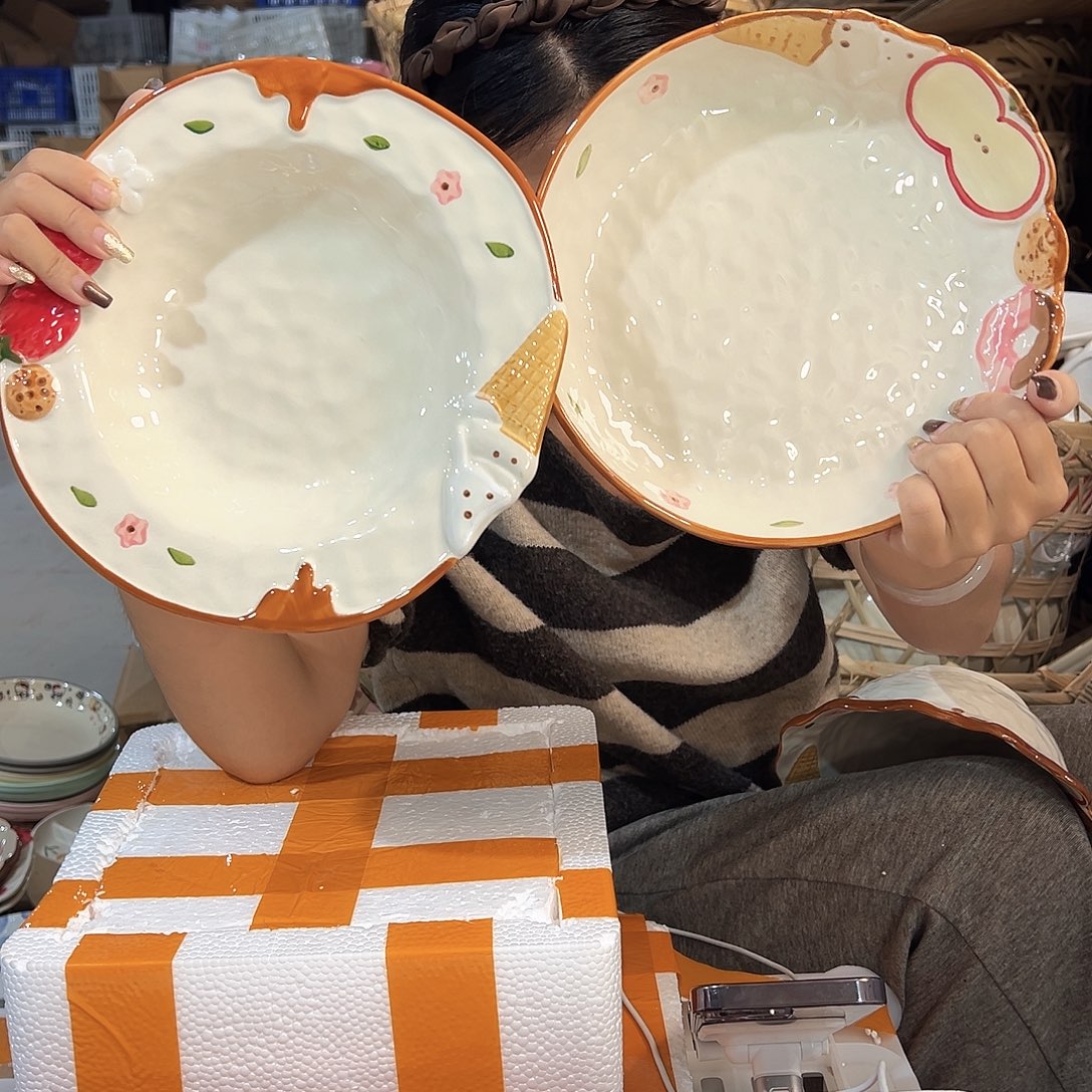 潮州陶瓷餐具微瑕8.5寸9寸