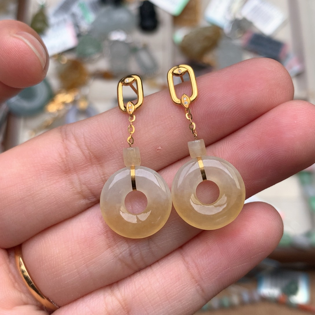 【闪购商品】18K金镶嵌挂件翡翠一